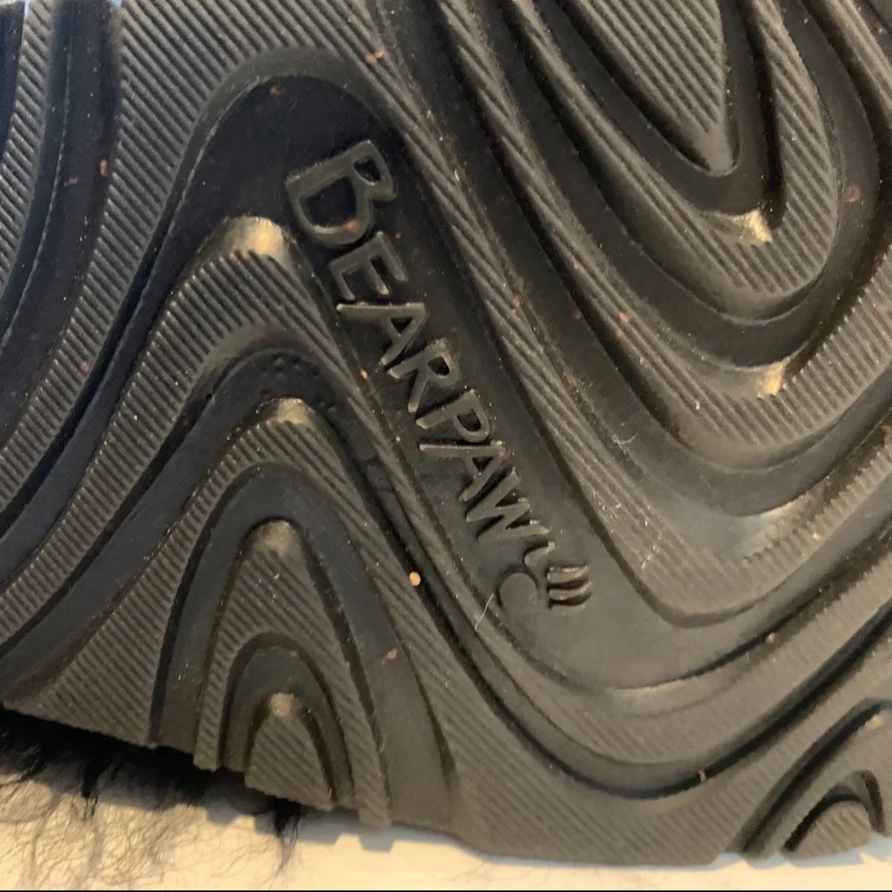 BearPaw Women's Black Long Faux-Fur Winter Boots